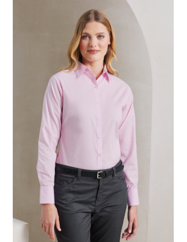 P-PR300-Womens Poplin Long Sleeve Blouse